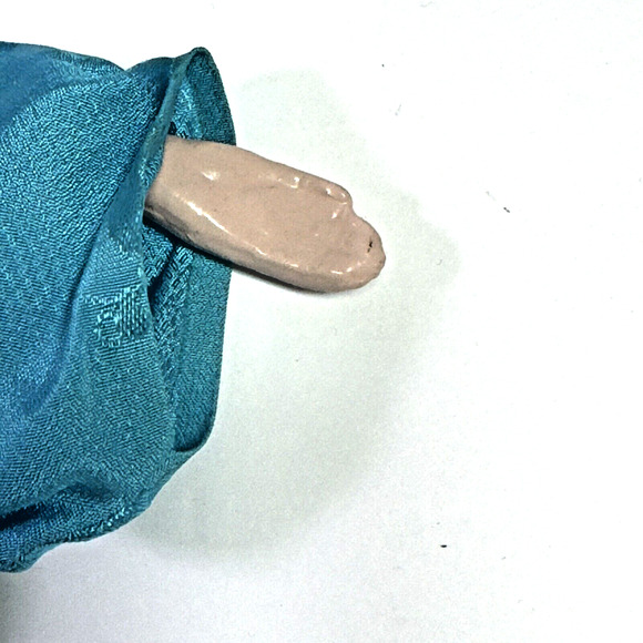 Vintage Chinese Opera Hand Puppet Porcelain Paper Mache Painted Thai Bali 12.5" - Picture 5 of 13